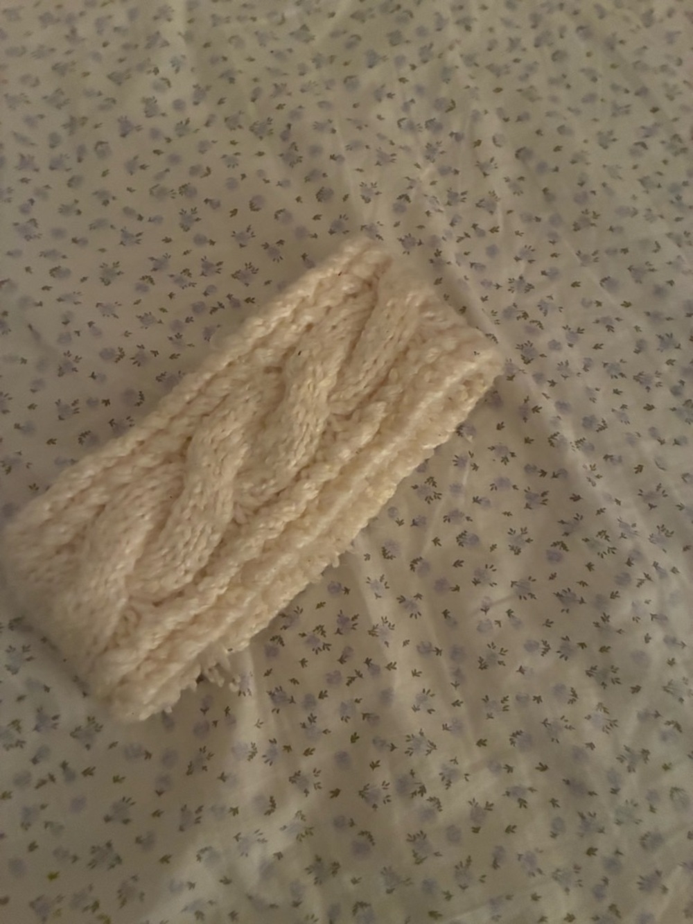 Cable Knit Cream Headband
